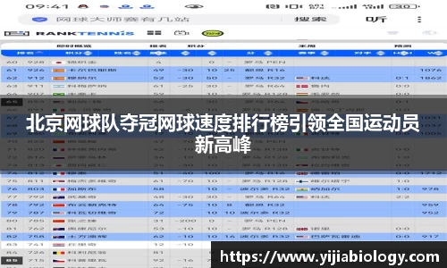 北京网球队夺冠网球速度排行榜引领全国运动员新高峰